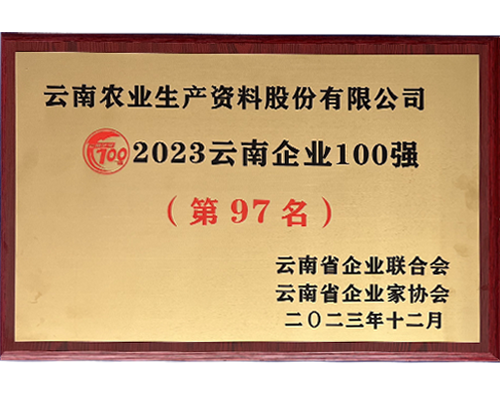 2023云南企業(yè)100強(qiáng)第97名